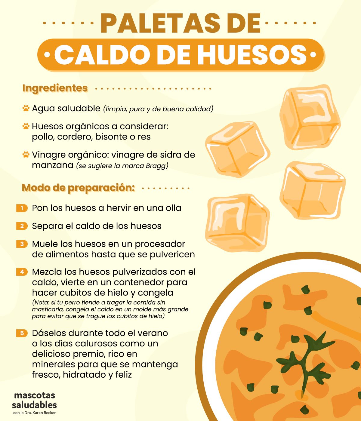 paletas de caldo de huesos